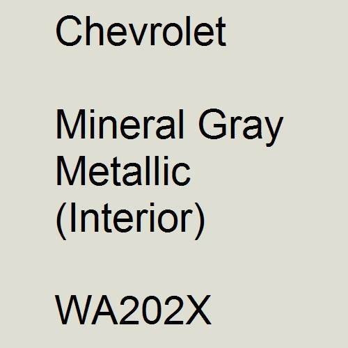 Chevrolet, Mineral Gray Metallic (Interior), WA202X.